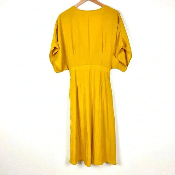 Lost + Wander Poppy Mustard Yellow Button-Up Midi Dress - Picture 6 of 13